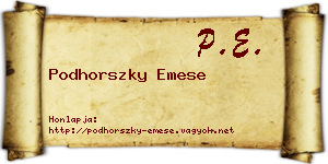 Podhorszky Emese névjegykártya